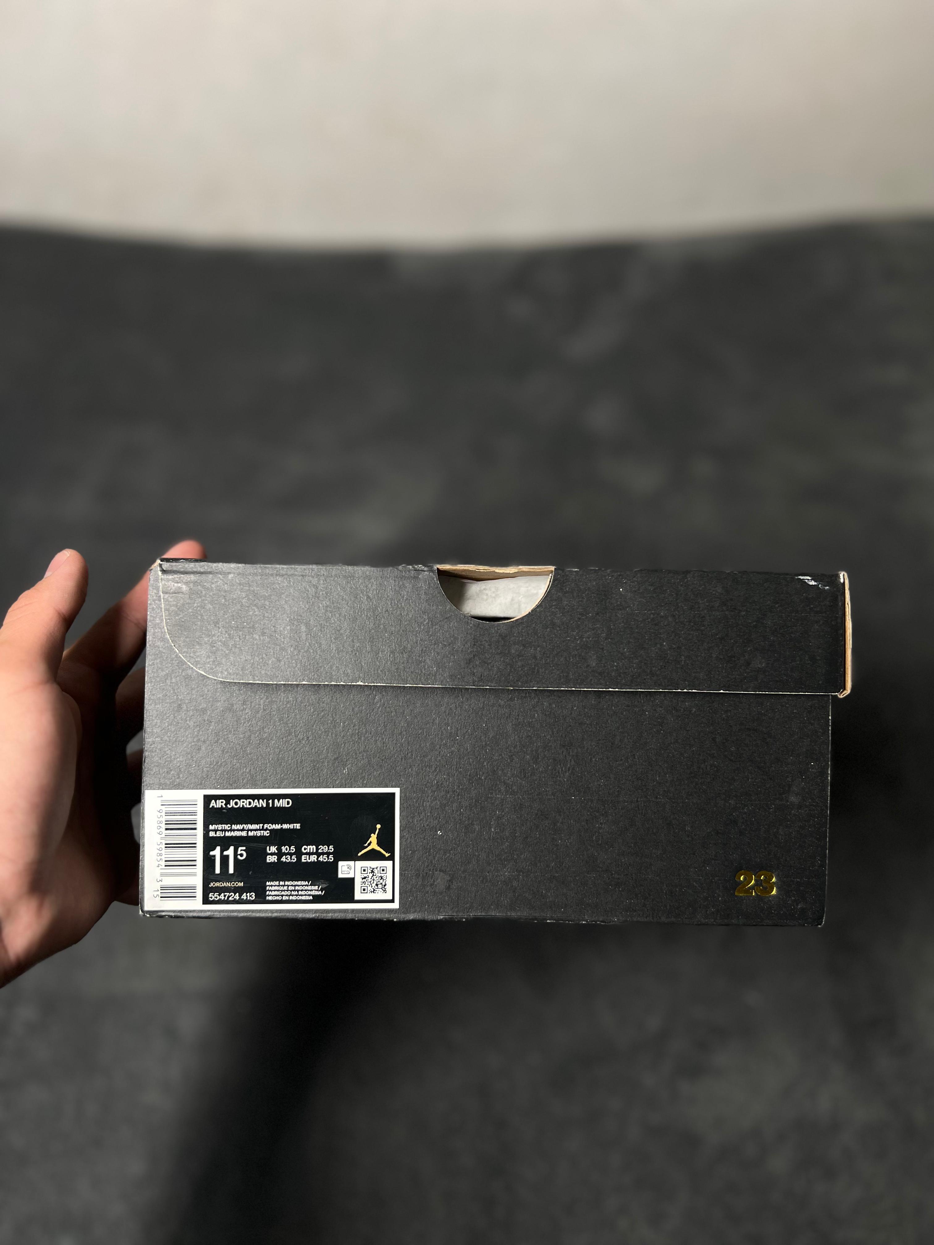 Jordan 1 Mid Mystic Navy Mint Foam (11.5 US - 29.5 MX)