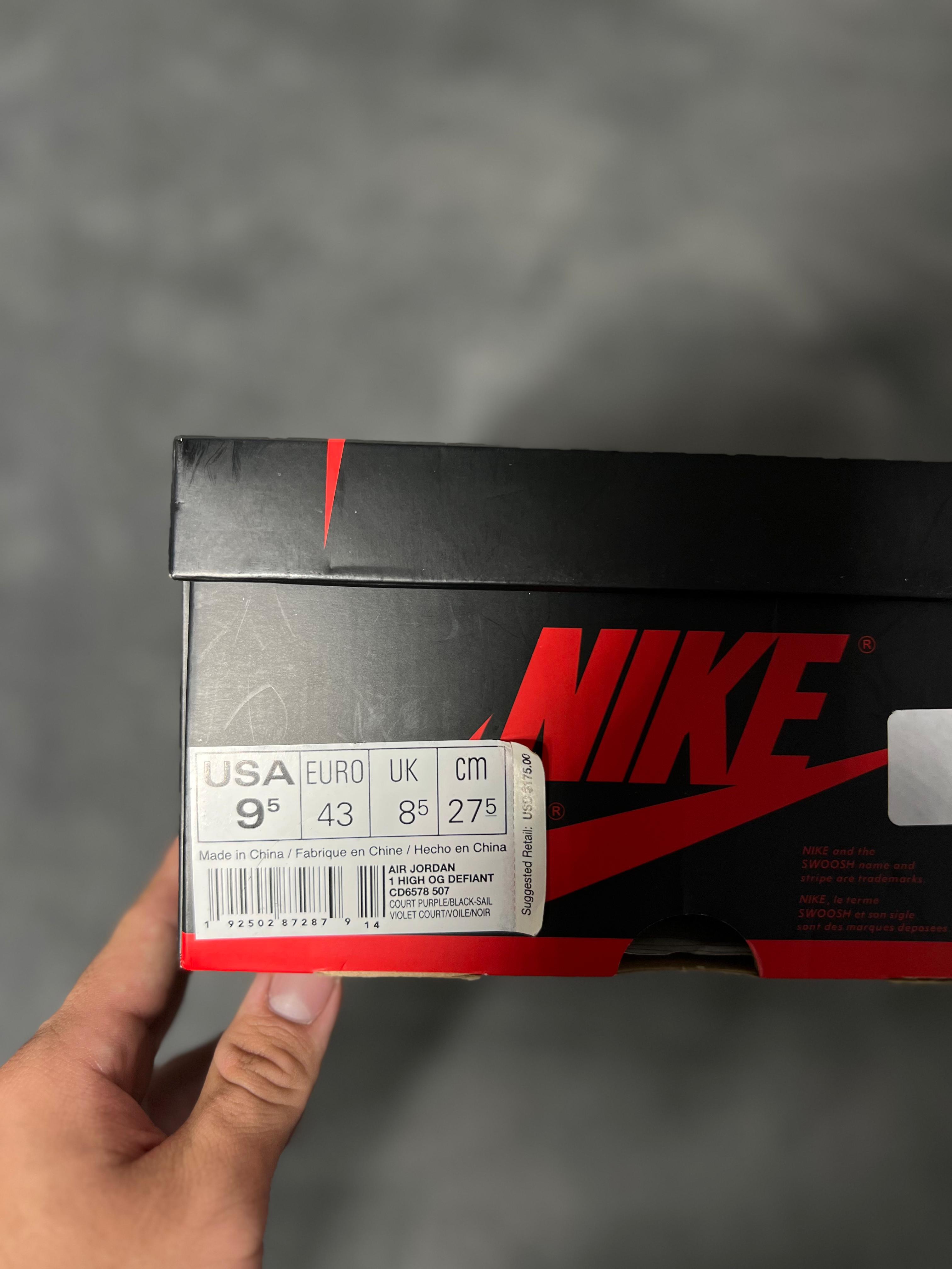 Jordan 1 Retro High Defiant SB LA to Chicago (9.5 US - 27.5 MX)