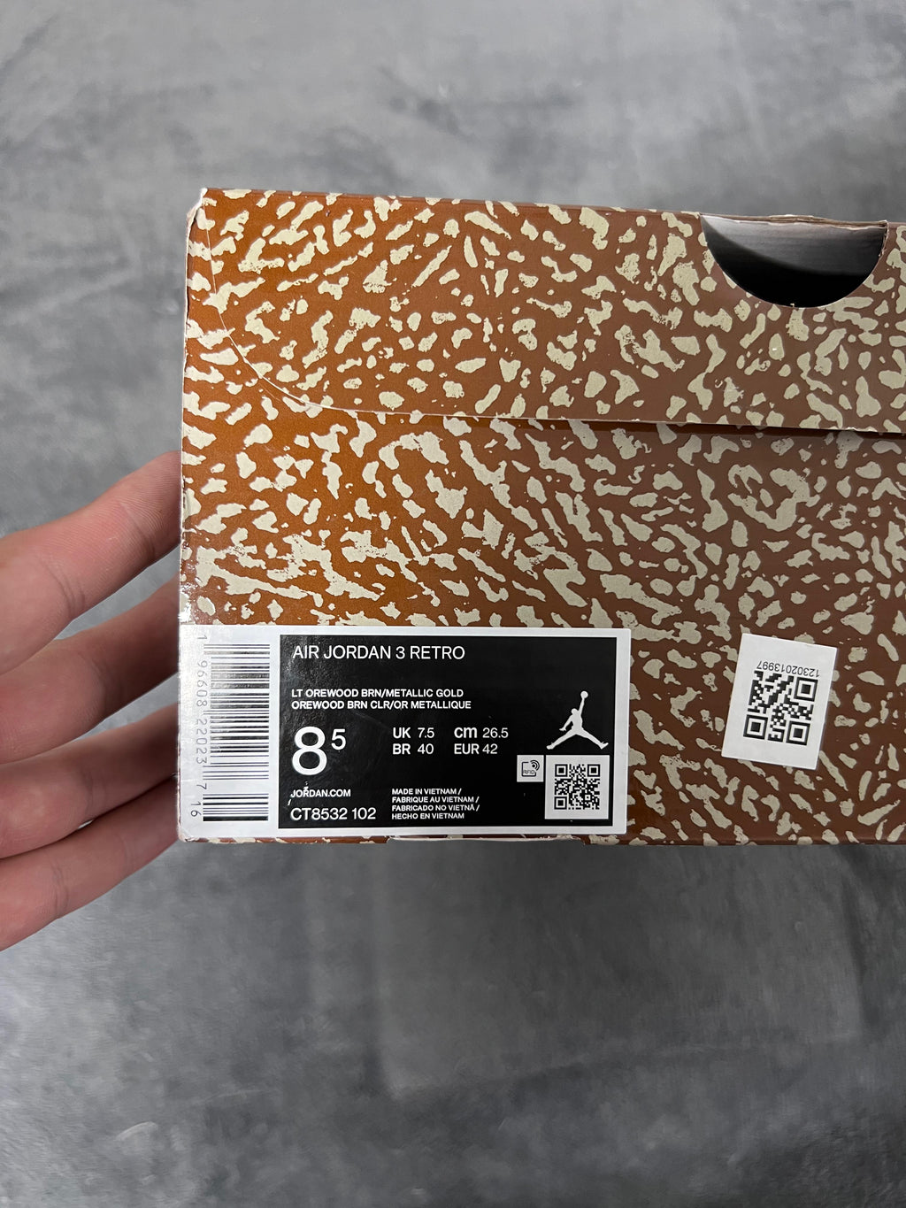 Jordan 3 Retro Palomino (8.5 US - 26.5 MX)