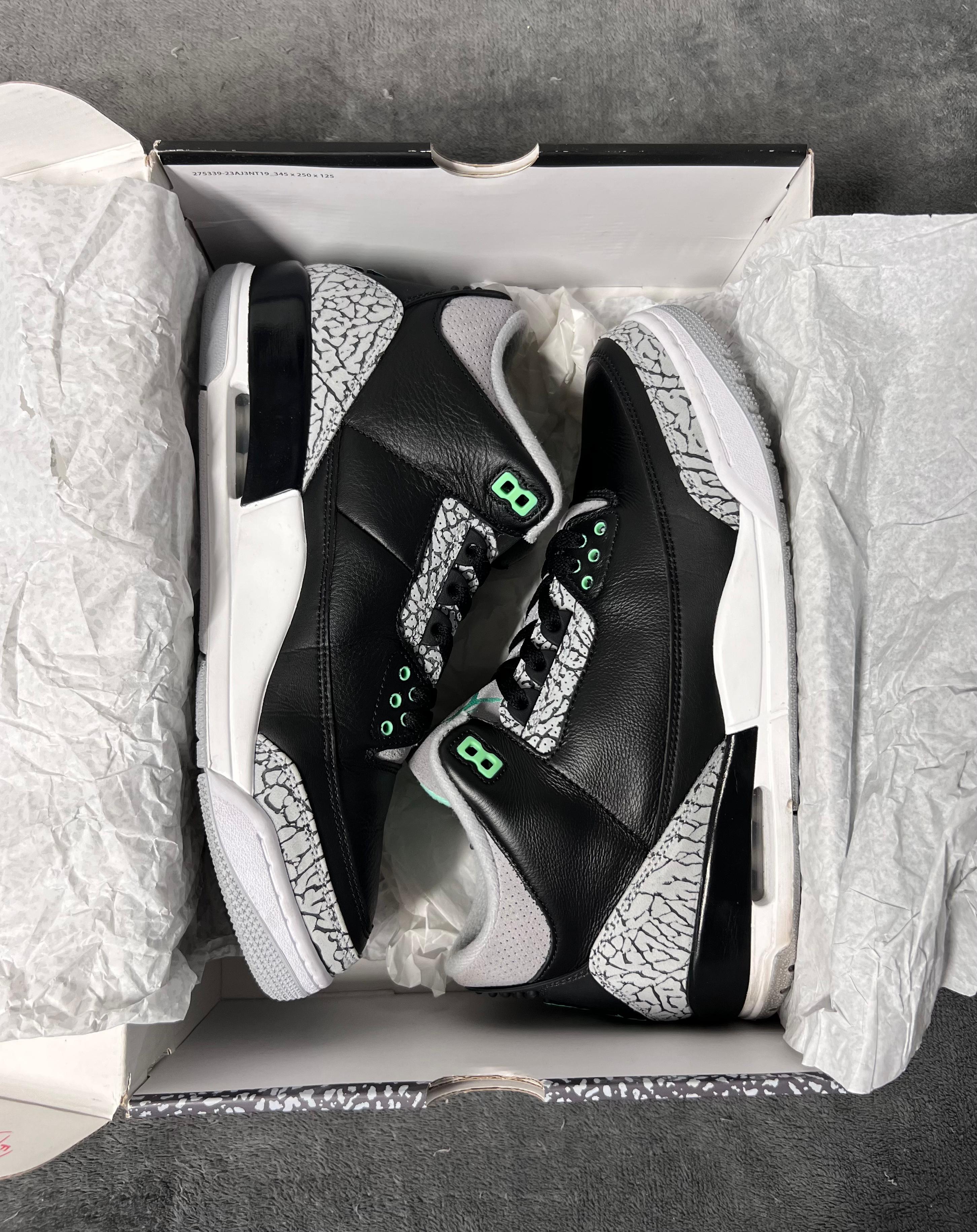 Jordan 3 Retro Green Glow (11 US - 29 MX)